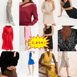 2,90 € / Stk. Mix Stock-Kleider Kategorie A, Frühling/Sommer/Herbst, Größen 32–54, ab 20 Stück, Ware auf Lager