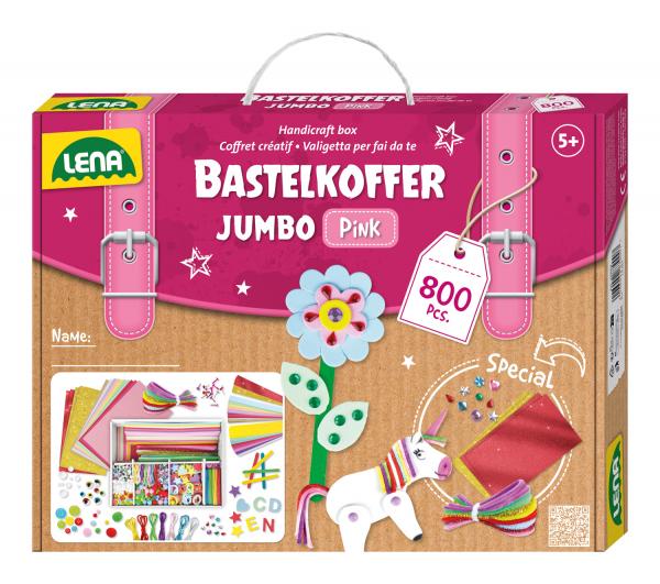 Bastelkoffer Jumbo pink, Faltschachtel