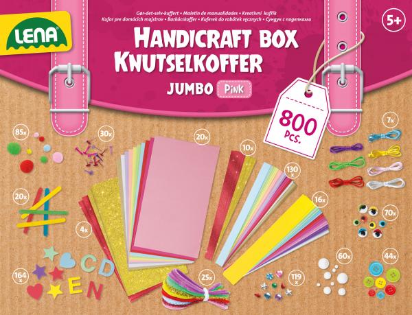 Bastelkoffer Jumbo pink, Faltschachtel