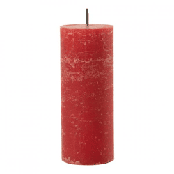 J-Line Stumpenkerze für den Außenbereich, rot, 10 x 25 cm