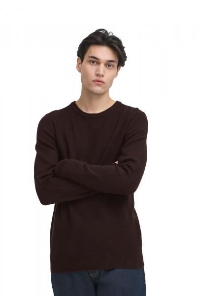 klassischer CASUAL FRIDAY CFHeine Herren Grobstrickpullover mit Label-Detail Strickpullover 20505605-193911 Braun