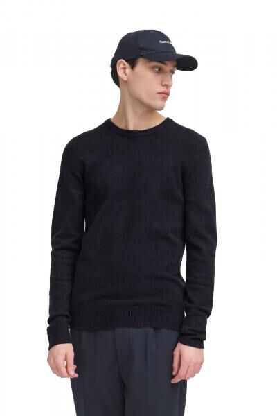 klassischer CASUAL FRIDAY CFHeine Herren Grobstrickpullover mit Label-Detail Strickpullover 20505605-194013 Blau