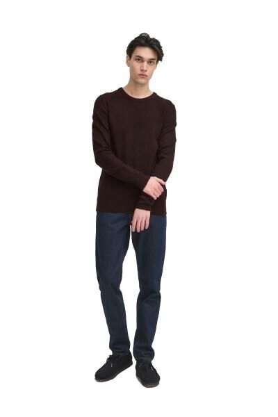 klassischer CASUAL FRIDAY CFHeine Herren Grobstrickpullover mit Label-Detail Strickpullover 20505605-193911 Braun