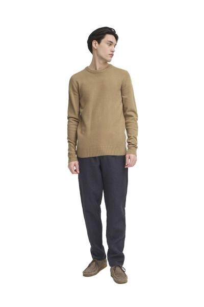 klassischer CASUAL FRIDAY CFHeine Herren Grobstrickpullover mit Label-Detail Strickpullover 20505605-1713121 Beige