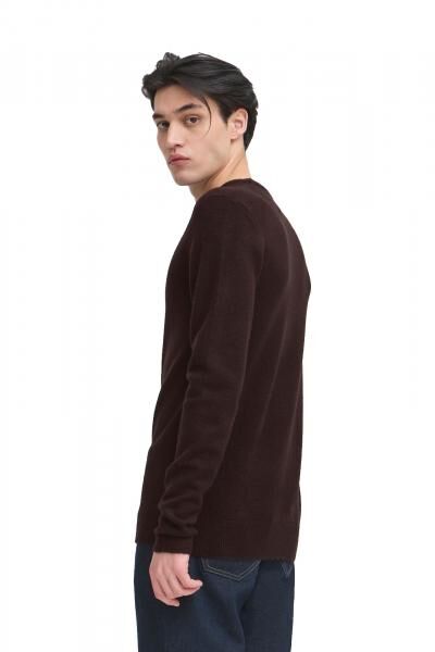 klassischer CASUAL FRIDAY CFHeine Herren Grobstrickpullover mit Label-Detail Strickpullover 20505605-193911 Braun