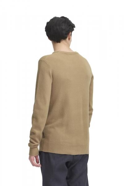 klassischer CASUAL FRIDAY CFHeine Herren Grobstrickpullover mit Label-Detail Strickpullover 20505605-1713121 Beige