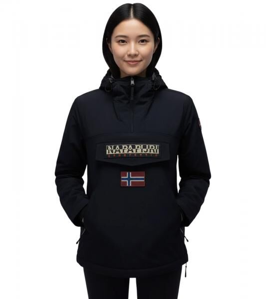 NAPAPIJRI Rainforest Damen &Uuml;bergangs-Jacke mit nachhaltiger Comfortemp-Synthetikf&uuml;llung Windbreaker Wind-Jacke NP0A4GM60411 Schwarz