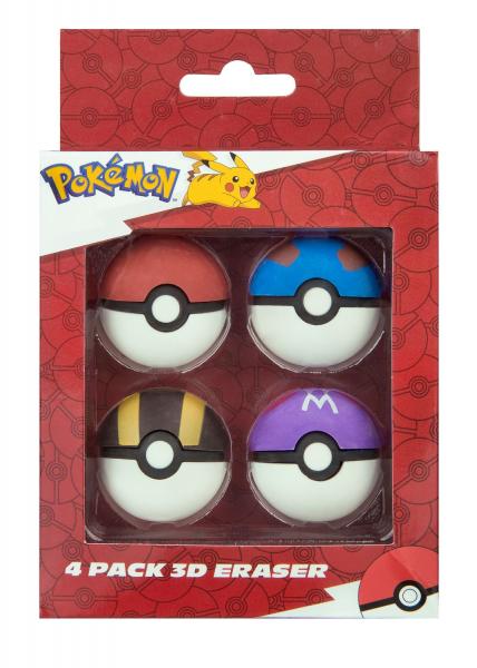 Pokemon - 3D Radierer - 4 St&uuml;ck