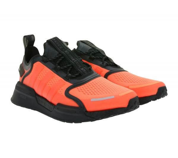 sportliche adidas NMD_V3 Sneaker nachhaltige Lauf-Schuhe f&uuml;r Damen und Herren mit BOOST D&auml;mpfung GX2088 Orange/Schwarz