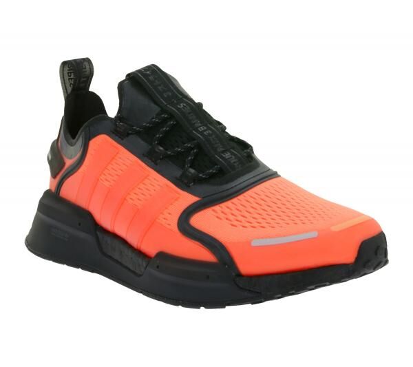 sportliche adidas NMD_V3 Sneaker nachhaltige Lauf-Schuhe f&uuml;r Damen und Herren mit BOOST D&auml;mpfung GX2088 Orange/Schwarz