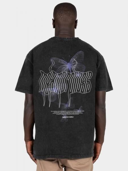 sportliches MJ Gonzales Herren T-Shirt Oversize 240 g/m&sup2; mit Baumwolle Schwarz