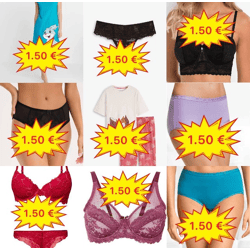 1,50 € / Stk. Mix Damenunterwäsche, BHs, Tops, Slips, Pyjamas & Badebekleidung, XS–XXXL, aus deutschen Katalogen