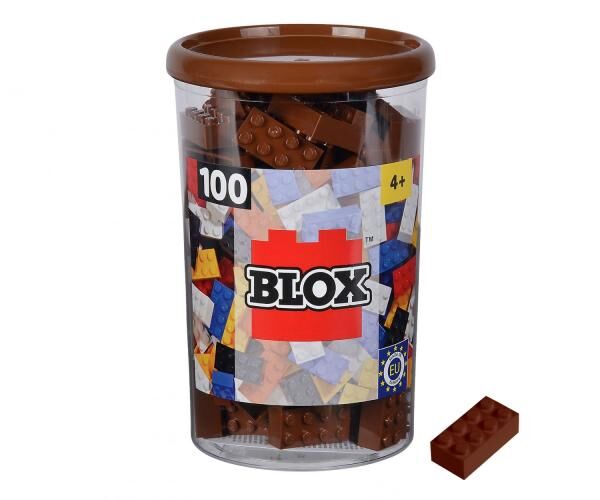 Androni - Blox 100 braune 8er Bausteine in Dose