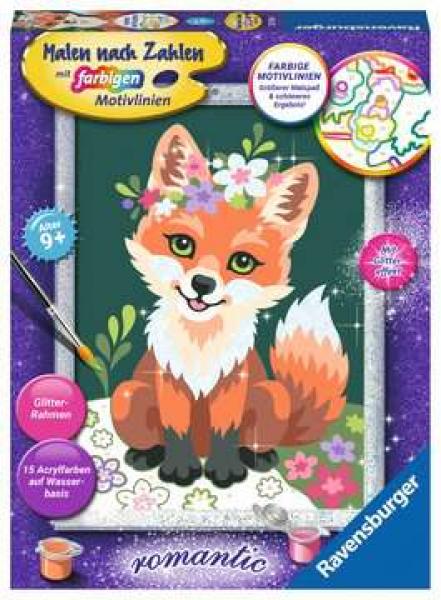 Blumiger Fuchs - Malen nach Zahlen