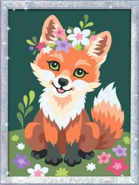 Blumiger Fuchs - Malen nach Zahlen