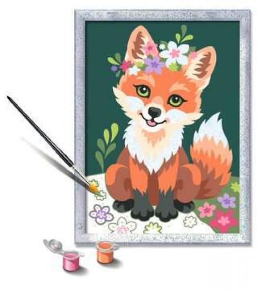 Blumiger Fuchs - Malen nach Zahlen