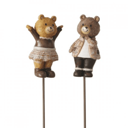 Boltze Gartenschild „Bär Henry“, 24 cm, 2er-Set, sortiert