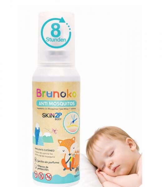 Brunoko Anti-Mücken-Spray für Babys schützt vor Mücken und Bettwanzen geeignet für Körper und Gesicht von Säuglingen Baby-Loation 8 
