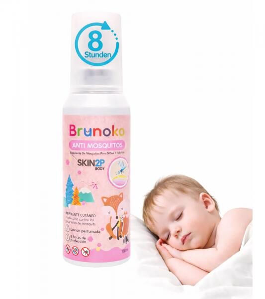 Brunoko Anti-Mücken-Spray für Babys schützt vor Mücken und Bettwanzen geeignet für Körper und Gesicht von Säuglingen Baby-Loation 8 