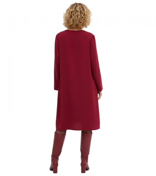 Damen Twill-Kleid aus weicher Lyocell-Qualit&auml;t Midi-Kleid Ausgeh-Kleid 964760 Rot