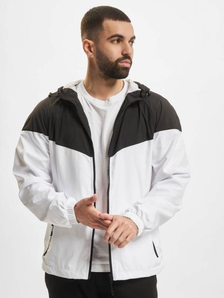moderne URBAN CLASSICS Herren Jacke 78 g/m&sup2; Schwarz/Wei&szlig;