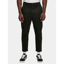 moderne URBAN CLASSICS Herren Jeans Stretch Reißverschluss Taschen mit Baumwolle Schwarz