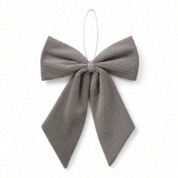 Boltze-Anhänger „Cassie Bow“, grau, 18 cm