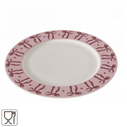 Boltze Essteller mit Schleife, rosa, 27 cm