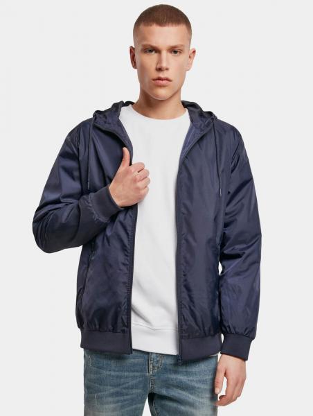 funktionale Build Your Brand Herren Jacke Kordelzug Rei&szlig;verschluss 75 g/m&sup2; Blau