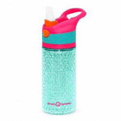 Green Canteen Trinkflasche aus Tritan, doppelwandig, mint/rosa, 354 ml
