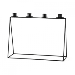 Kerzenleuchter Modern Rahmen schwarz 32 cm