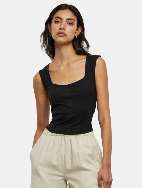 l&auml;ssiges Urban Classics Damen T-Shirt Stretch 180 g/m&sup2; mit Baumwolle Schwarz