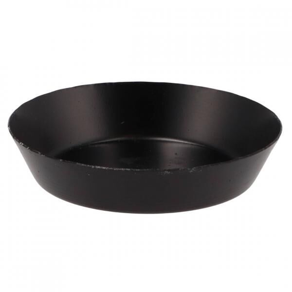 Schale für Bernsteinwürfel Metall schwarz 10 cm