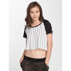 sportliches Urban Classics Damen T-Shirt 140 g/m² mit Baumwolle Weiß/Schwarz