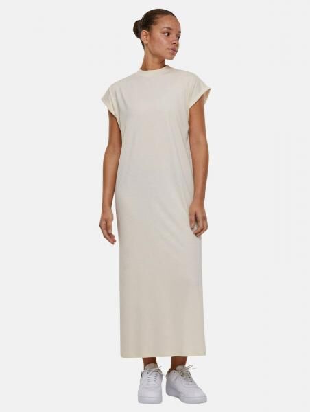 stilvolles Urban Classics Damen Kleid 140 g/m&sup2; mit Baumwolle Ecru-Wei&szlig;