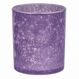 Teelichthalter aus Glas, violett, 10 cm