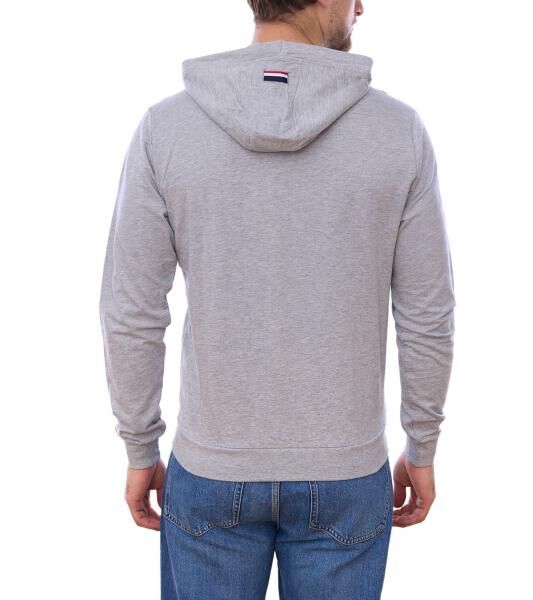U.S. POLO ASSN. Herren Sweat-Jacke mit Kapuze Baumwoll-Jacke Pullover 162 62510 52191 282 Grau