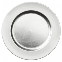 Dekoteller, silber, ca. 33 cmD