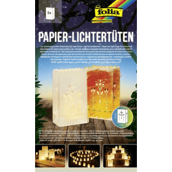 FOLIA - Papierlichttüten Floral-5 Stück, 24,5x14x8,5cm