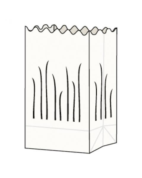 FOLIA - Papierlichttüten GRAS-5 Stück, 24,5x14x8,5cm