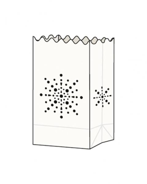 FOLIA - Papierlichttüten SONNE-5 Stück, 24,5x14x8,5cm