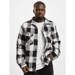 funktionale Brandit Herren Jacke mit Baumwolle Weiß/Schwarz