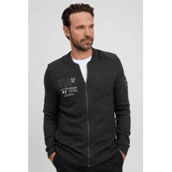 klassische FQ1924 FQErland Herren Zip-Jacke mit Stehkragen Jacke 21900122-ME-200278 Grau
