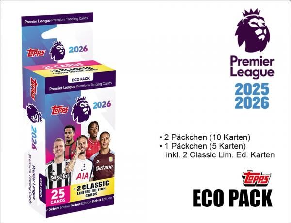 Premier League Trading Cards 2025/2026 &ndash; ECO PACK (20.8.2025)
