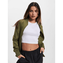 schlichte Urban Classics Damen Jacke Taschen 78 g/m² Khaki