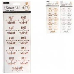 Tattoo-Set Team Braut 18 cm 3 sortiert Satz von 11