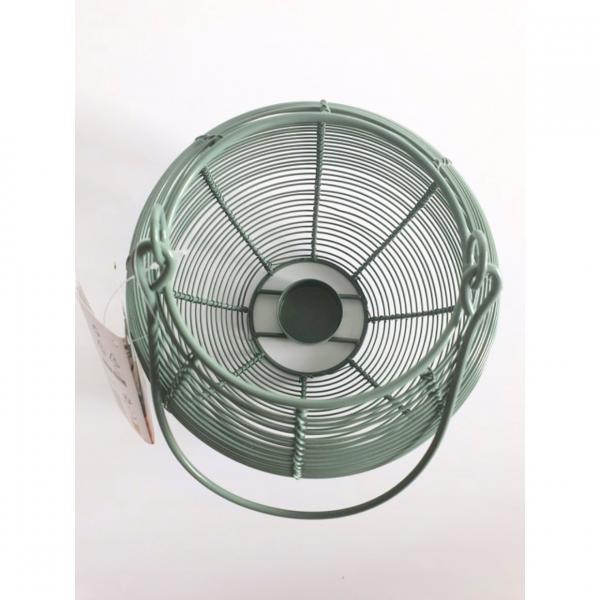 Windlicht Metall gold/grün 18 cm 2 Stück sortiert