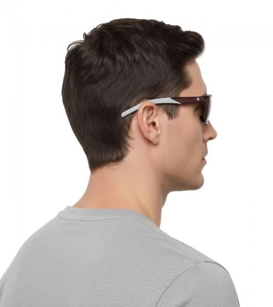 Champion Sport Sonnenbrille Herren Sport-Brille polarisiert Urlaubs-Brille CU514204 Braun/Bordeaux-Rot-Grau