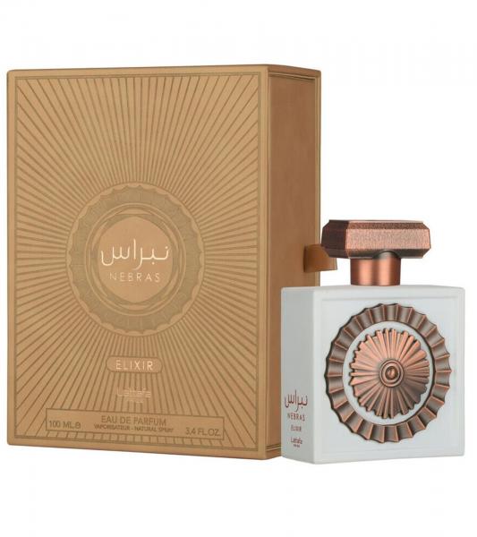 Lattafa Pride Nebras Elixir Unisex Eau de Parfum mit Vanille & Gourmand-Noten K&ouml;rper-Parf&uuml;m 100ml Wei&szlig;/Bronze