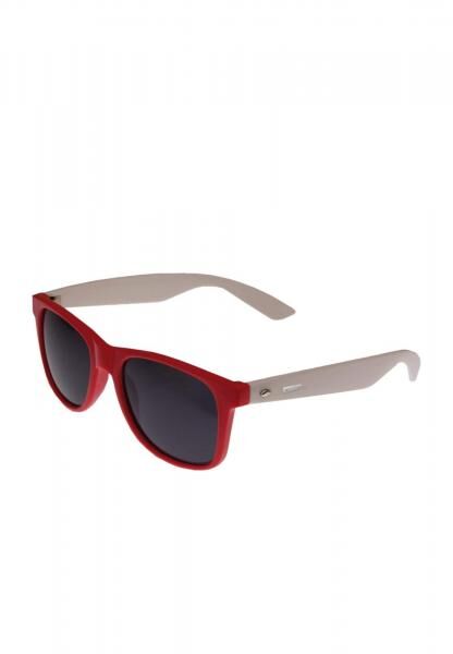 markante MSTRDS Unisex Sonnenbrille Rot/Wei&szlig;